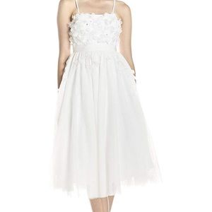 Adrianna Papell Floral Tulle Dress white wedding